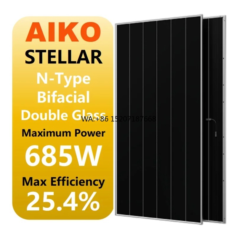 Solar Panel Monocrystalline - 650와트, 650W 용량의 이중 유리 단결정