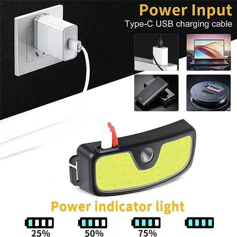 강력한 COB 헤드램프 Type-c/USB 충전식 헤드 - Renewable Energy Battery 리뷰 및 가격