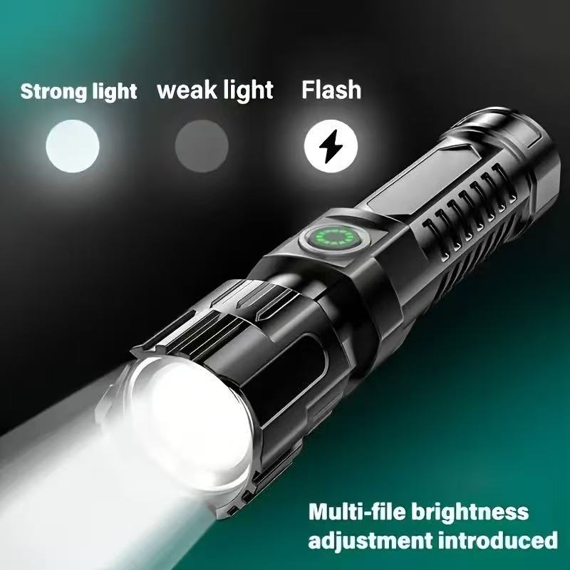 새로운 고출력 LED 손전등 USB 충전식 토치 내장  - Renewable Energy Battery 리뷰 및 가격